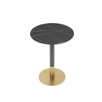 360Home Gastronomiemöbel Esszimmertisch Esstisch Küchentisch für Esszimmer Wohnzimmer tisch Keramik schwarzgold1